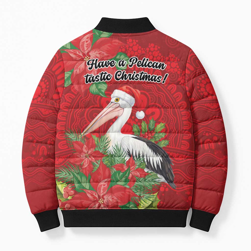 Australian Pelican Bomber Puffer Jacket Aboriginal Inspired Christmas - Aussie Hoodie