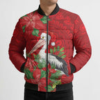 Australian Pelican Bomber Puffer Jacket Aboriginal Inspired Christmas - Aussie Hoodie