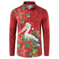 Australian Pelican Button Sweatshirt Aboriginal Inspired Christmas - Aussie Hoodie