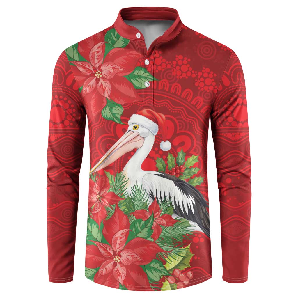 Australian Pelican Button Sweatshirt Aboriginal Inspired Christmas - Aussie Hoodie