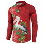 Australian Pelican Button Sweatshirt Aboriginal Inspired Christmas - Aussie Hoodie