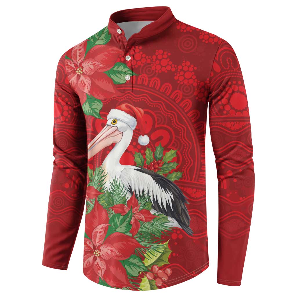 Australian Pelican Button Sweatshirt Aboriginal Inspired Christmas - Aussie Hoodie