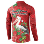 Australian Pelican Button Sweatshirt Aboriginal Inspired Christmas - Aussie Hoodie