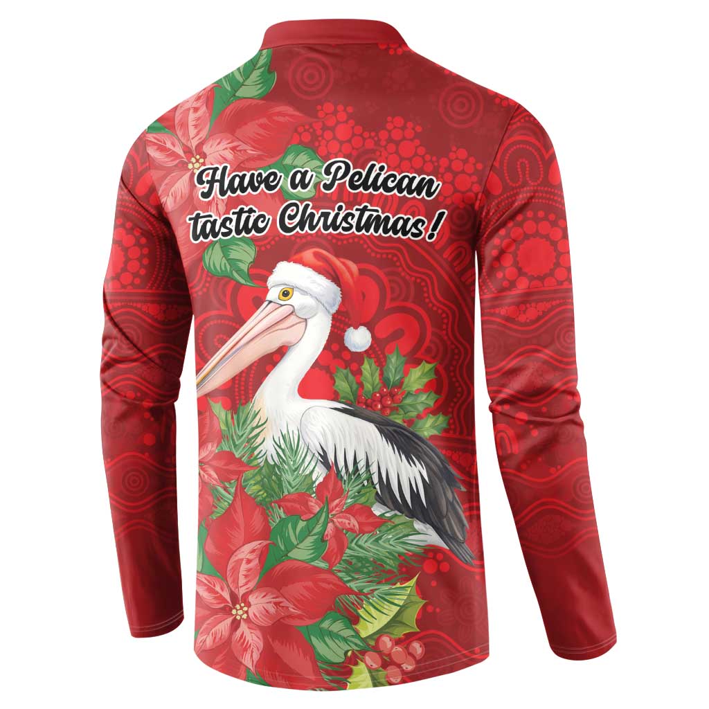 Australian Pelican Button Sweatshirt Aboriginal Inspired Christmas - Aussie Hoodie