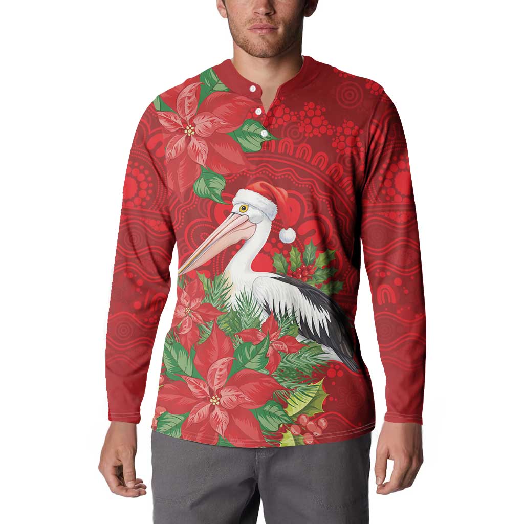 Australian Pelican Button Sweatshirt Aboriginal Inspired Christmas - Aussie Hoodie