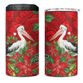 Australian Pelican 4 in 1 Can Cooler Tumbler Aboriginal Inspired Christmas - Aussie Hoodie
