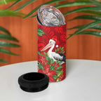 Australian Pelican 4 in 1 Can Cooler Tumbler Aboriginal Inspired Christmas - Aussie Hoodie