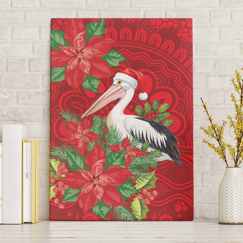 Australian Pelican Canvas Wall Art Aboriginal Inspired Christmas - Aussie Hoodie