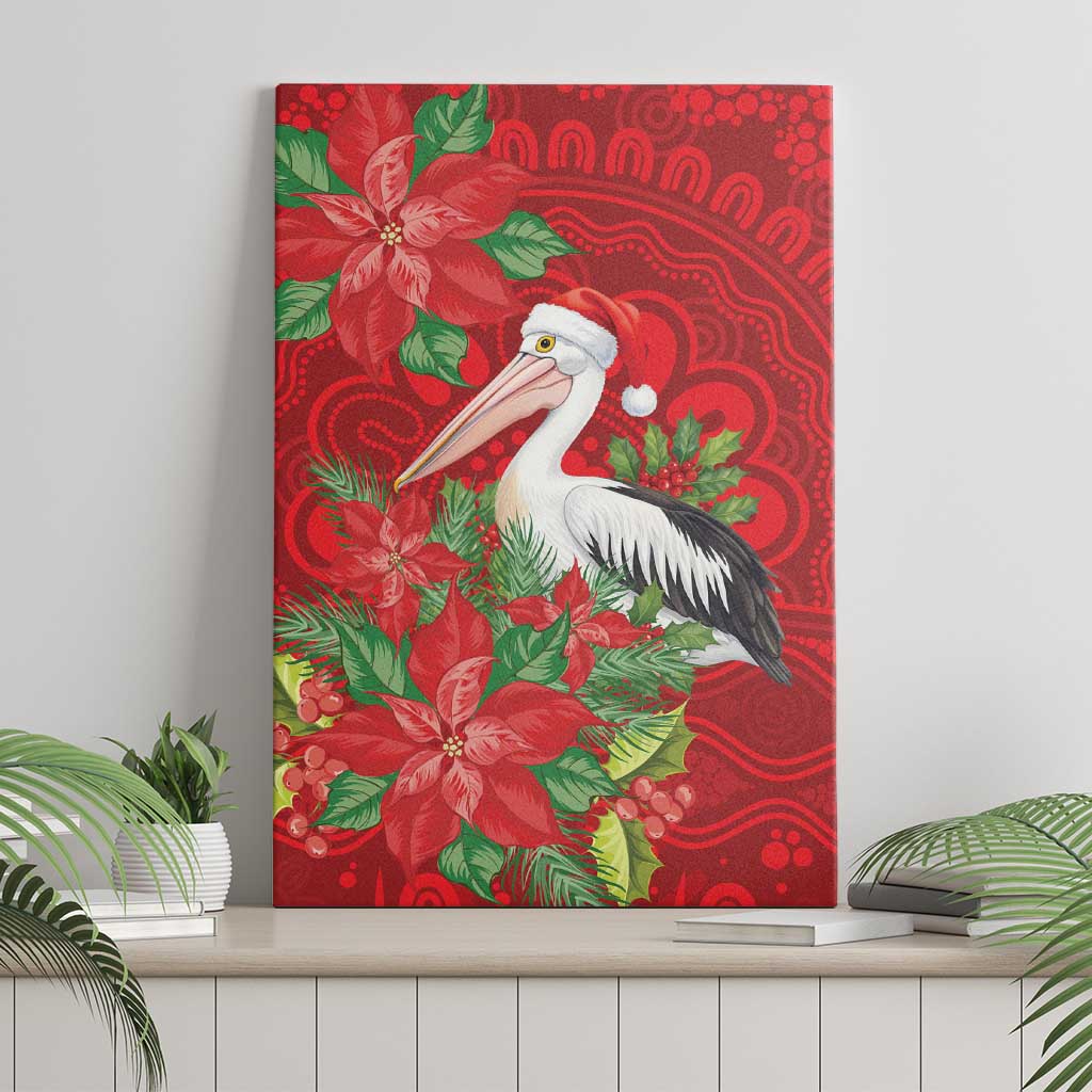 Australian Pelican Canvas Wall Art Aboriginal Inspired Christmas - Aussie Hoodie