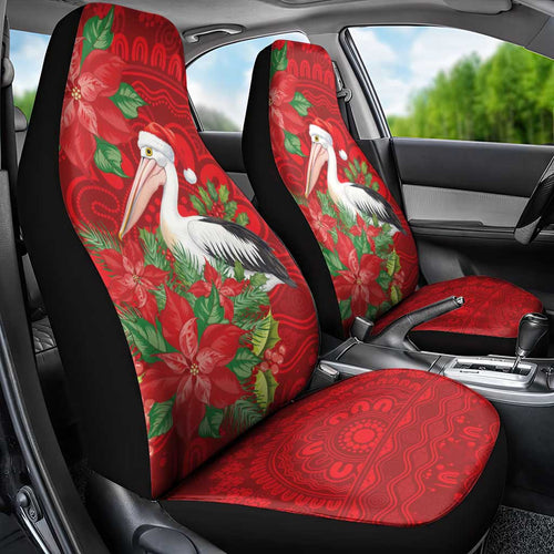 Australian Pelican Car Seat Cover Aboriginal Inspired Christmas - Aussie Hoodie