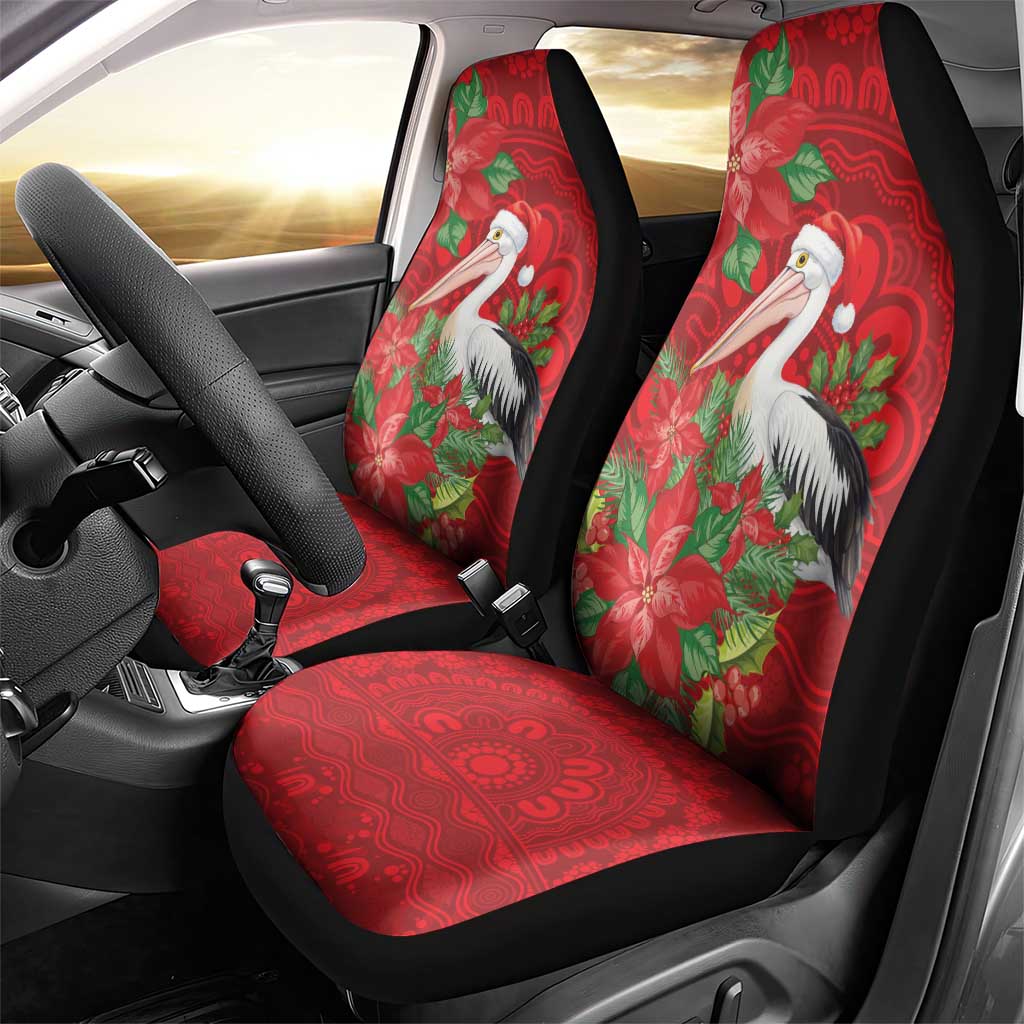 Australian Pelican Car Seat Cover Aboriginal Inspired Christmas - Aussie Hoodie