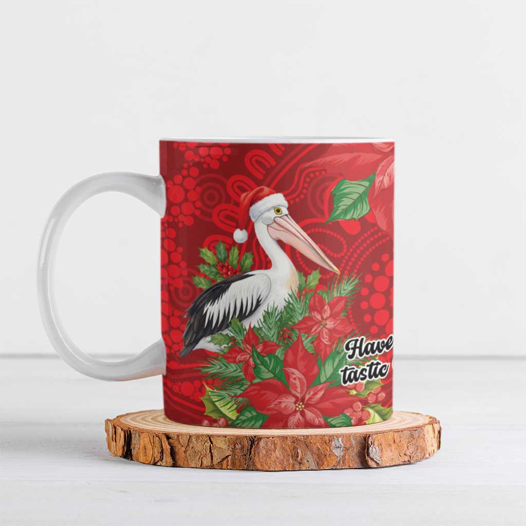 Australian Pelican Ceramic Mug Aboriginal Inspired Christmas - Aussie Hoodie