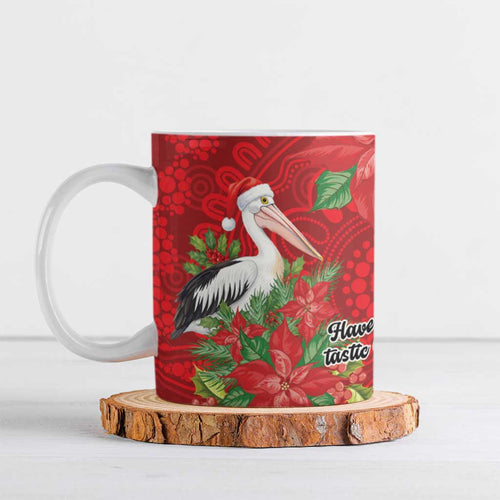 Australian Pelican Ceramic Mug Aboriginal Inspired Christmas - Aussie Hoodie