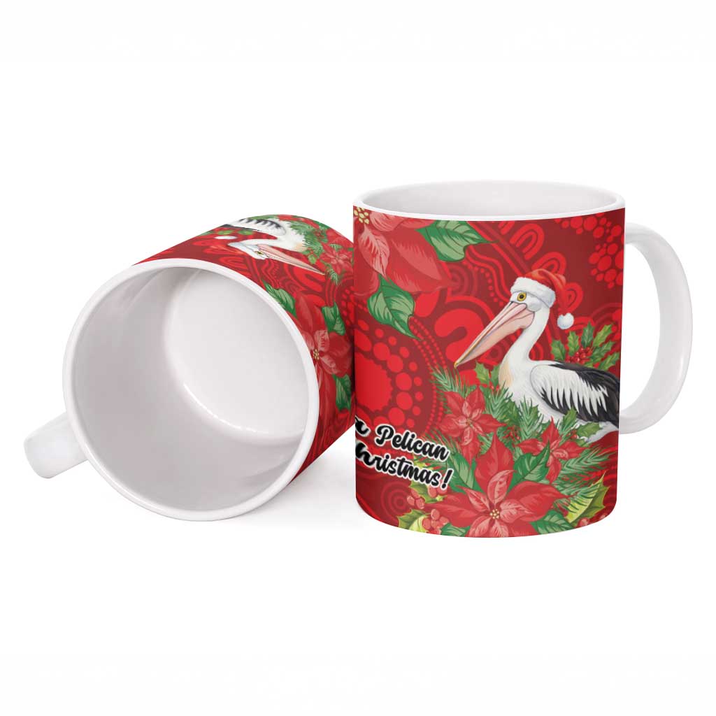 Australian Pelican Ceramic Mug Aboriginal Inspired Christmas - Aussie Hoodie