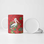 Australian Pelican Ceramic Mug Aboriginal Inspired Christmas - Aussie Hoodie