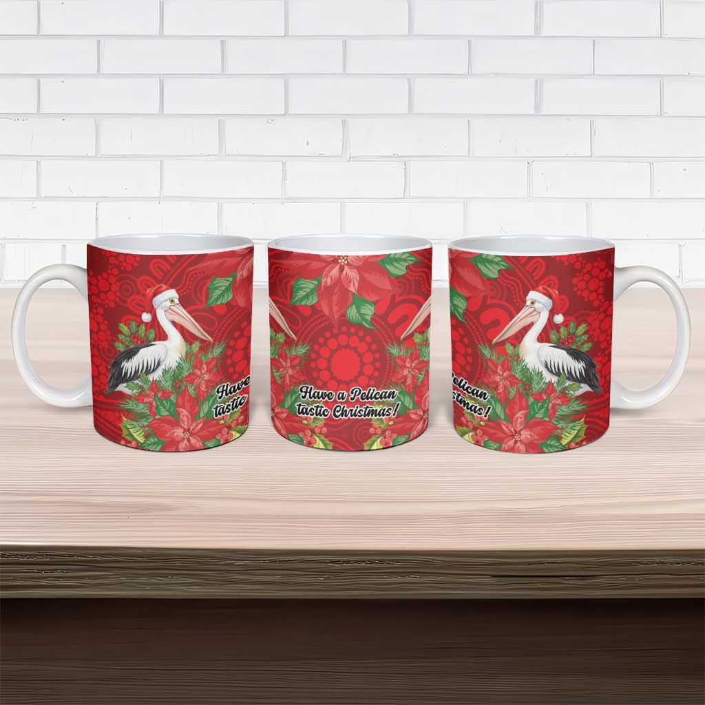 Australian Pelican Ceramic Mug Aboriginal Inspired Christmas - Aussie Hoodie
