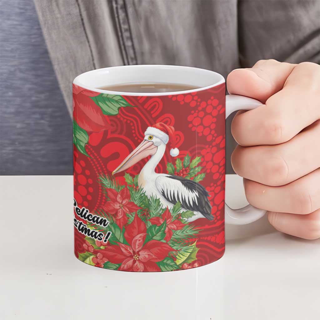 Australian Pelican Ceramic Mug Aboriginal Inspired Christmas - Aussie Hoodie