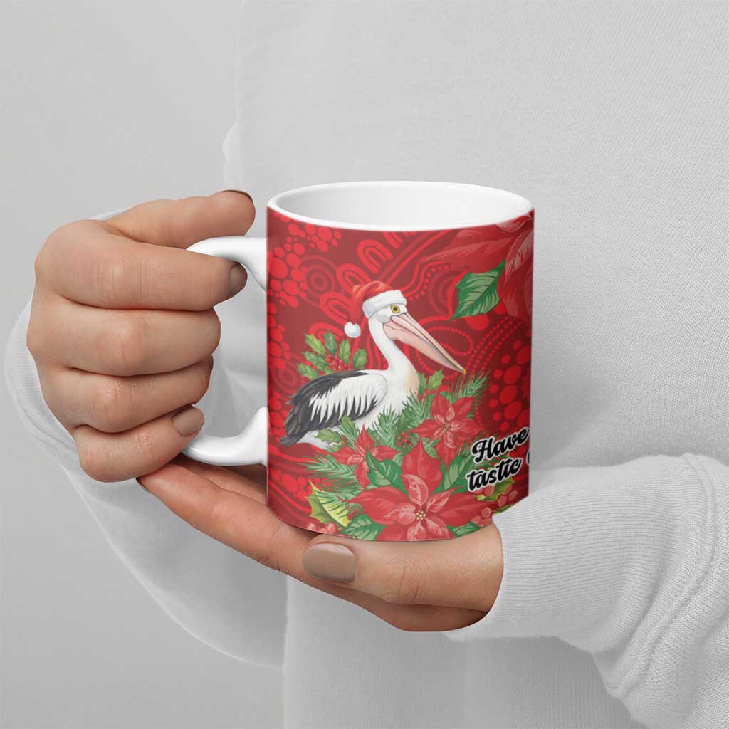 Australian Pelican Ceramic Mug Aboriginal Inspired Christmas - Aussie Hoodie