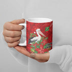 Australian Pelican Ceramic Mug Aboriginal Inspired Christmas - Aussie Hoodie