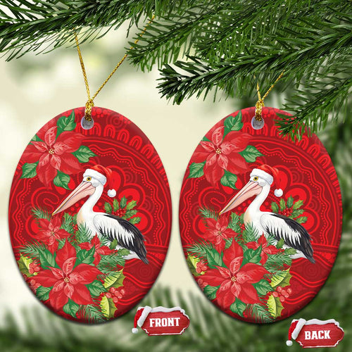 Australian Pelican Ceramic Ornament Aboriginal Inspired Christmas - Aussie Hoodie