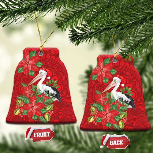 Australian Pelican Ceramic Ornament Aboriginal Inspired Christmas - Aussie Hoodie