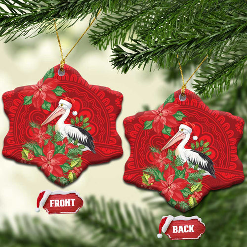 Australian Pelican Ceramic Ornament Aboriginal Inspired Christmas - Aussie Hoodie