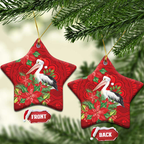 Australian Pelican Ceramic Ornament Aboriginal Inspired Christmas - Aussie Hoodie