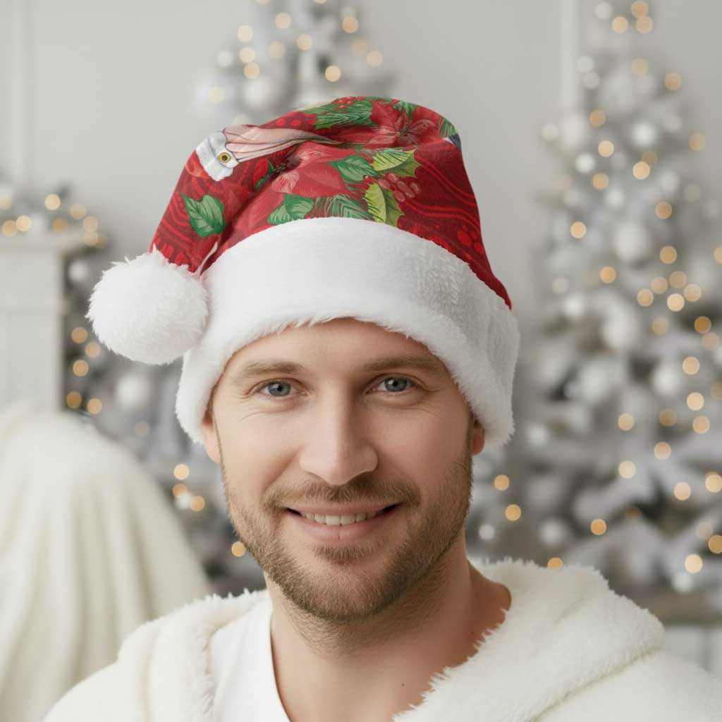 Australian Pelican Christmas Santa Hat Aboriginal Inspired Christmas - Aussie Hoodie