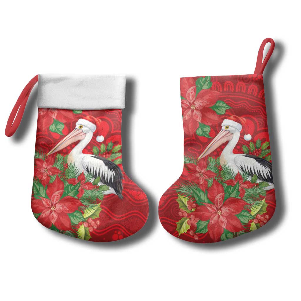 Australian Pelican Christmas Stocking Aboriginal Inspired Christmas - Aussie Hoodie