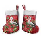 Australian Pelican Christmas Stocking Aboriginal Inspired Christmas - Aussie Hoodie