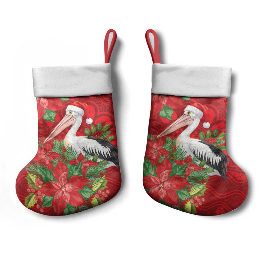 Australian Pelican Christmas Stocking Aboriginal Inspired Christmas - Aussie Hoodie