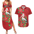 Australian Pelican Couples Matching Summer Maxi Dress and Hawaiian Shirt Aboriginal Inspired Christmas - Aussie Hoodie