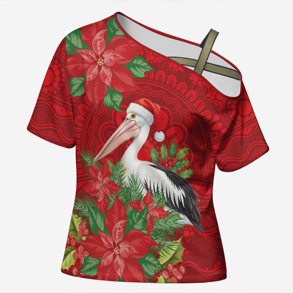 Australian Pelican Cross Shoulder Shirt Aboriginal Inspired Christmas - Aussie Hoodie