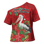 Australian Pelican Cross Shoulder Shirt Aboriginal Inspired Christmas - Aussie Hoodie