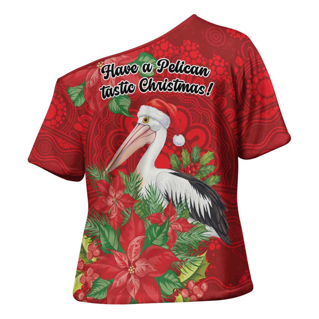 Australian Pelican Cross Shoulder Shirt Aboriginal Inspired Christmas - Aussie Hoodie