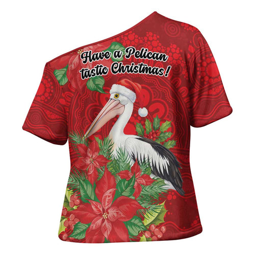 Australian Pelican Cross Shoulder Shirt Aboriginal Inspired Christmas - Aussie Hoodie