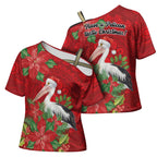 Australian Pelican Cross Shoulder Shirt Aboriginal Inspired Christmas - Aussie Hoodie