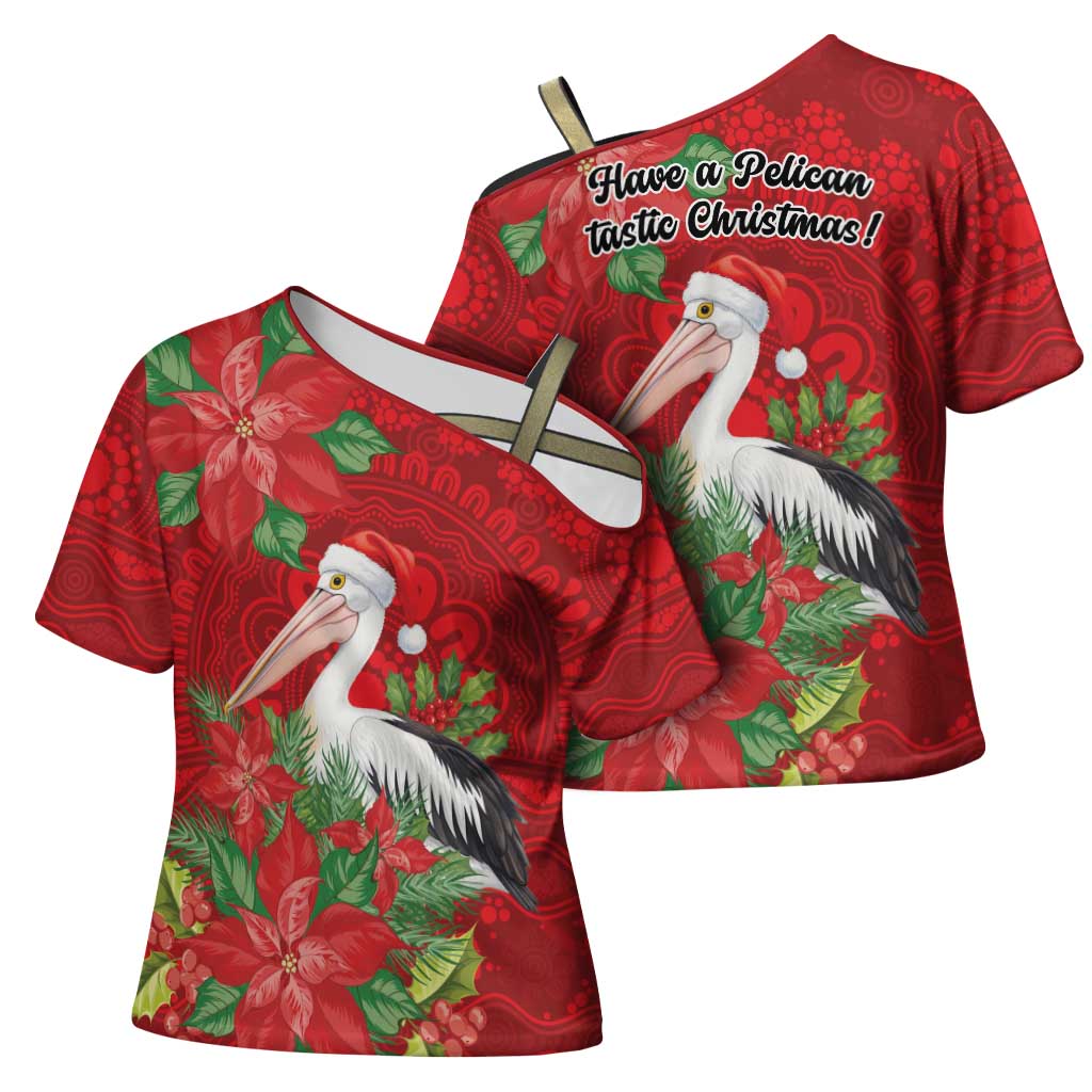 Australian Pelican Cross Shoulder Shirt Aboriginal Inspired Christmas - Aussie Hoodie