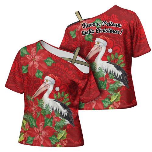 Australian Pelican Cross Shoulder Shirt Aboriginal Inspired Christmas - Aussie Hoodie
