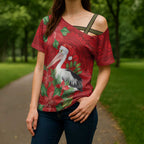 Australian Pelican Cross Shoulder Shirt Aboriginal Inspired Christmas - Aussie Hoodie
