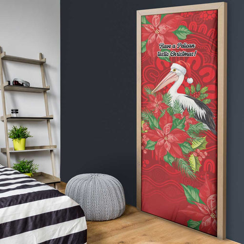 Australian Pelican Door Cover Aboriginal Inspired Christmas - Aussie Hoodie