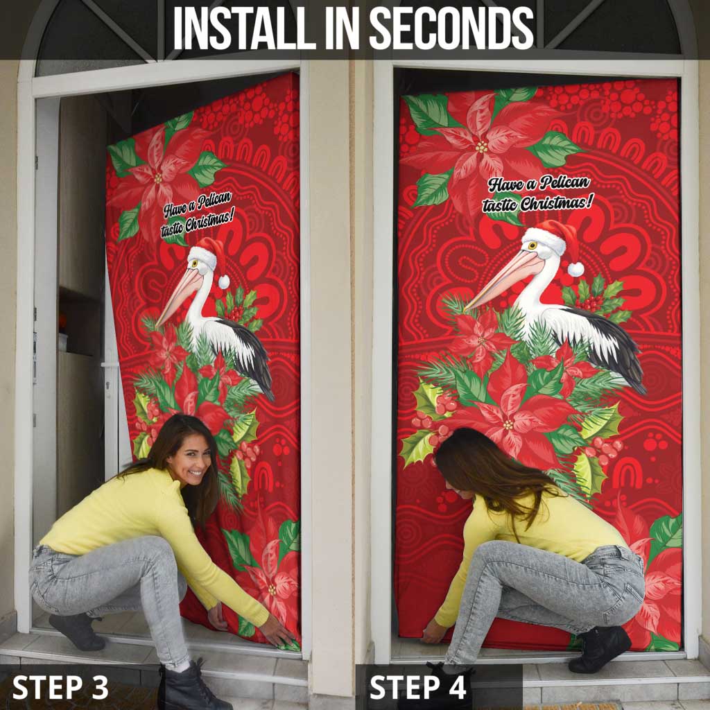 Australian Pelican Door Cover Aboriginal Inspired Christmas - Aussie Hoodie
