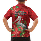 Australian Pelican Family Matching Off Shoulder Maxi Dress and Hawaiian Shirt Aboriginal Inspired Christmas - Aussie Hoodie