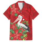 Australian Pelican Family Matching Short Sleeve Bodycon Dress and Hawaiian Shirt Aboriginal Inspired Christmas - Aussie Hoodie