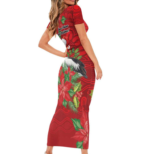 Australian Pelican Family Matching Short Sleeve Bodycon Dress and Hawaiian Shirt Aboriginal Inspired Christmas - Aussie Hoodie
