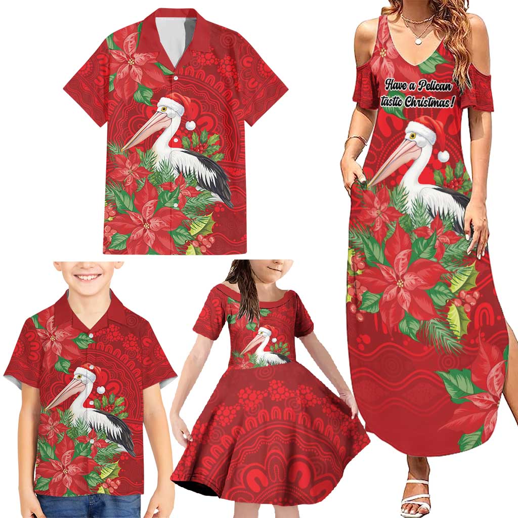 Australian Pelican Family Matching Summer Maxi Dress and Hawaiian Shirt Aboriginal Inspired Christmas - Aussie Hoodie