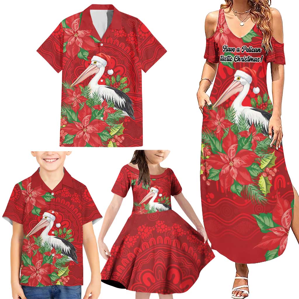 Australian Pelican Family Matching Summer Maxi Dress and Hawaiian Shirt Aboriginal Inspired Christmas - Aussie Hoodie