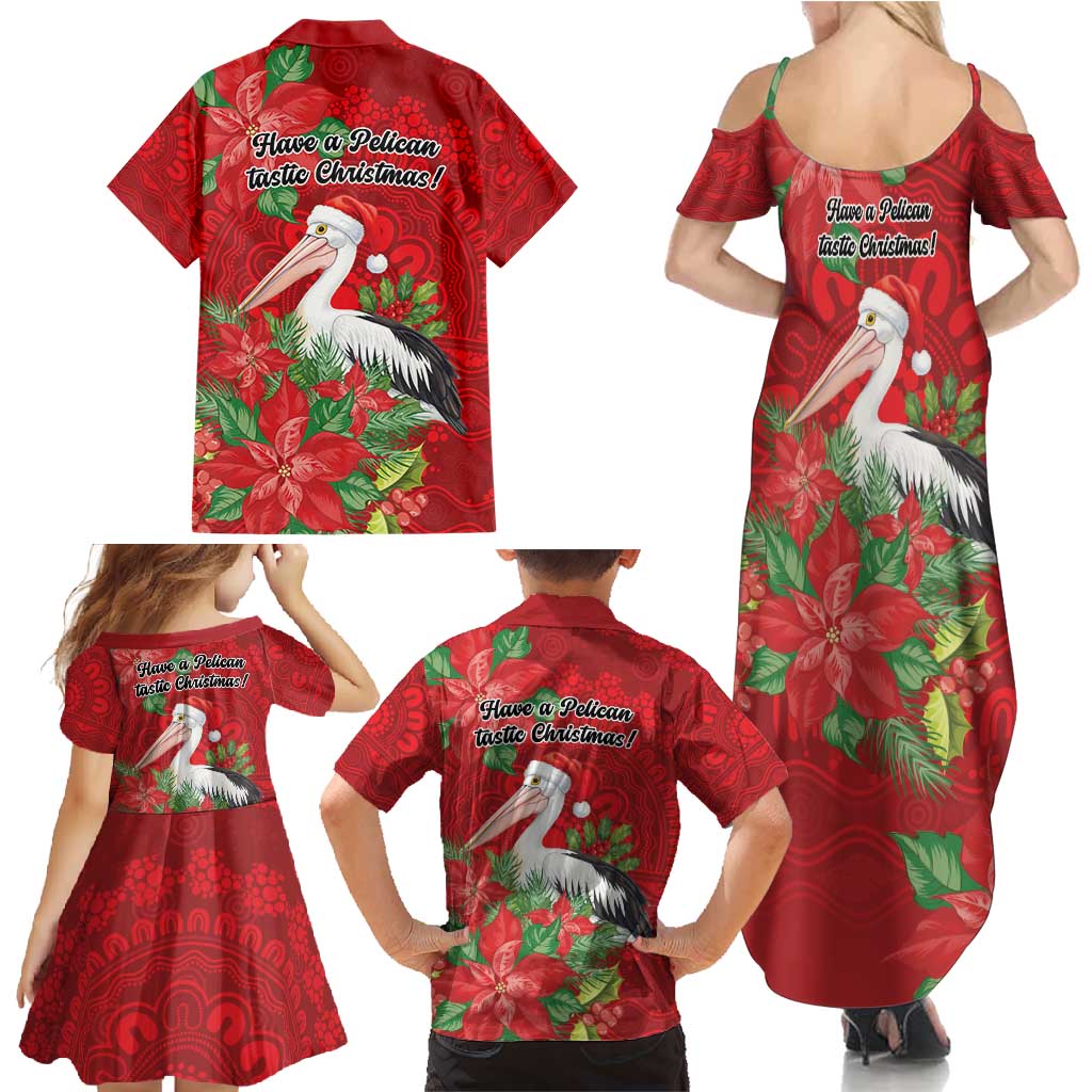 Australian Pelican Family Matching Summer Maxi Dress and Hawaiian Shirt Aboriginal Inspired Christmas - Aussie Hoodie