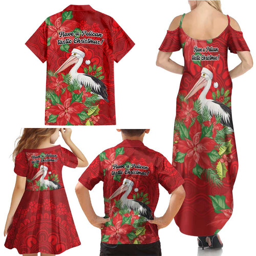 Australian Pelican Family Matching Summer Maxi Dress and Hawaiian Shirt Aboriginal Inspired Christmas - Aussie Hoodie