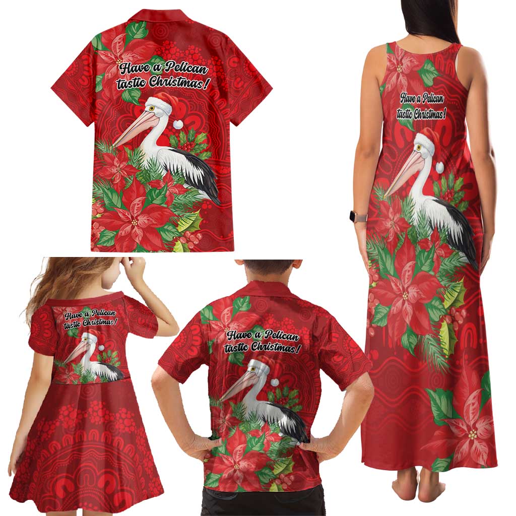 Australian Pelican Family Matching Tank Maxi Dress and Hawaiian Shirt Aboriginal Inspired Christmas - Aussie Hoodie